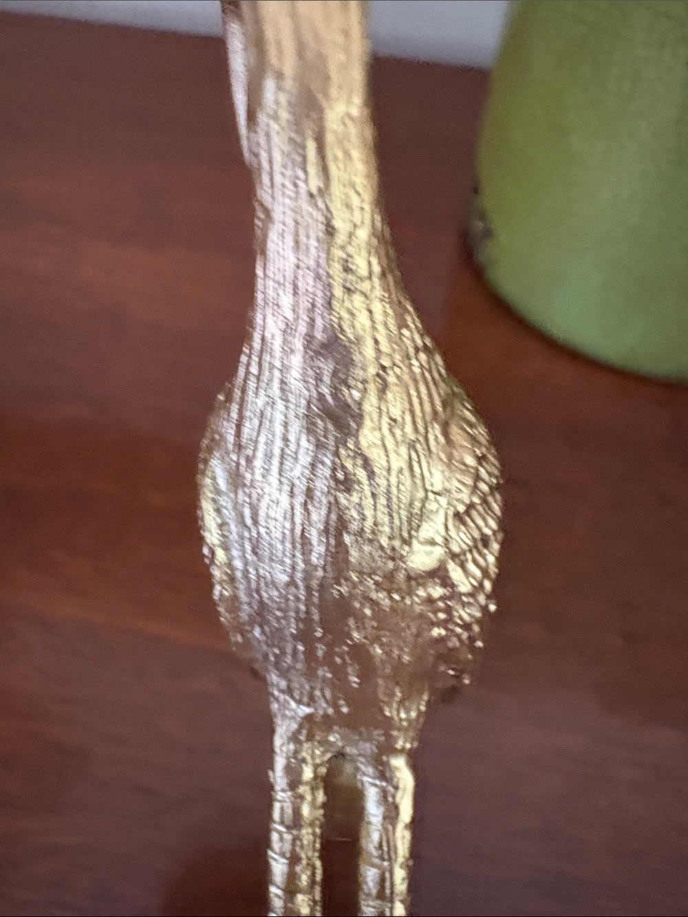 Gold Crane Ibis Egret Bird Figurine Decorative Accent - Picture 8 of 16